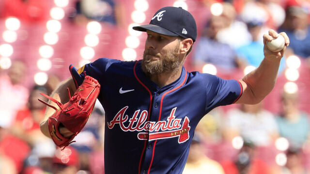 CINCINNATI, OHIO - SEPTEMBER 19: Chris Sale #51 of the Atlanta Braves throws a pitch during the first inning against the Cincinnati Reds at Great American Ball Park on September 19, 2024 in Cincinnati, Ohio.