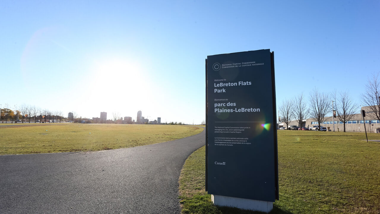 OTTAWA, CANADA - NOVEMBER 08: A general view of LeBreton Flats the proposed future site of the Ottawa Senators new downtown arena on November 08, 2022 in Ottawa, Ontario, Canada.