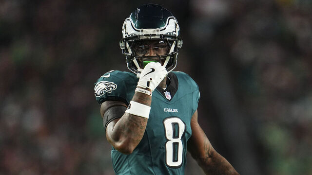 PHILADELPHIA, PA - SEPTEMBER 16: C.J. Gardner-Johnson #8 of the Philadelphia Eagles lines up before the snap during an NFL football game against the Atlanta Falcons at Lincoln Financial Field on September 16, 2024 in Philadelphia, Pennsylvania.