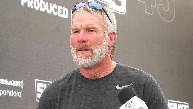 LOS ANGELES, CALIFORNIA - FEBRUARY 11: Brett Favre attends day 3 of SiriusXM At Super Bowl LVI on February 11, 2022 in Los Angeles, California.