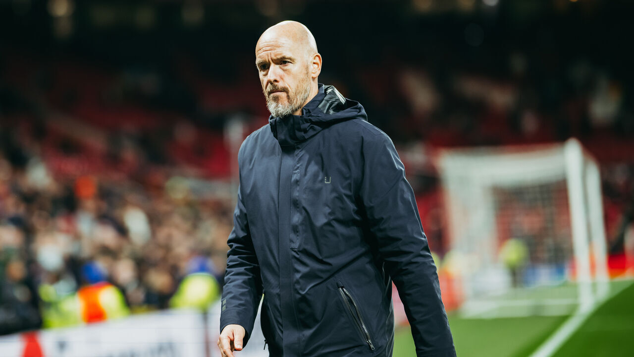 MANCHESTER, ENGLAND - SEPTEMBER 25: Manchester United Head Coach / Manager Erik ten Hag walks off at the end of the UEFA Europa League 2024/25 League Phase MD1 match between Manchester United and FC Twente at Old Trafford on September 25, 2024 in Manchester, England.