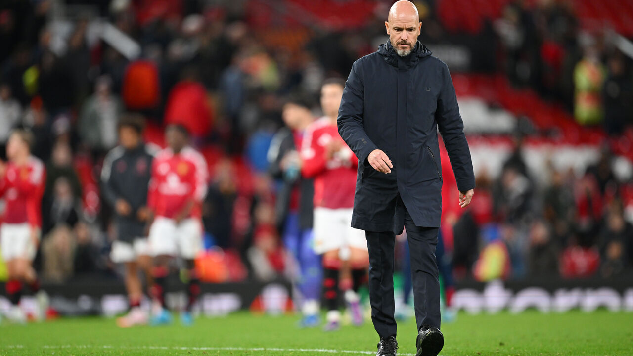MANCHESTER, ENGLAND - SEPTEMBER 25: Erik ten Hag, manager of Manchester United looks on after the UEFA Europa League 2024/25 League Phase MD1 match between Manchester United and FC Twente at Old Trafford on September 25, 2024 in Manchester, England.