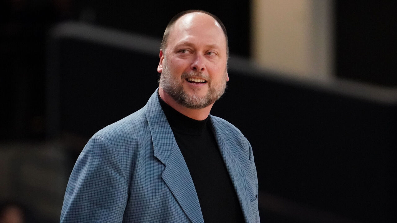 ATLANTA, GA - DECEMBER 03: Joe Wolf of the Greensboro Swarm during the first quarter of an NBA G-League game on December 3 2019 at The Gateway Center Atlanta, GA. NOTE TO USER: User expressly acknowledges and agrees that, by downloading and/or using this Photograph, user is consenting to the terms and conditions of the Getty Images License Agreement. Mandatory Copyright Notice: Copyright 2019 NBAE