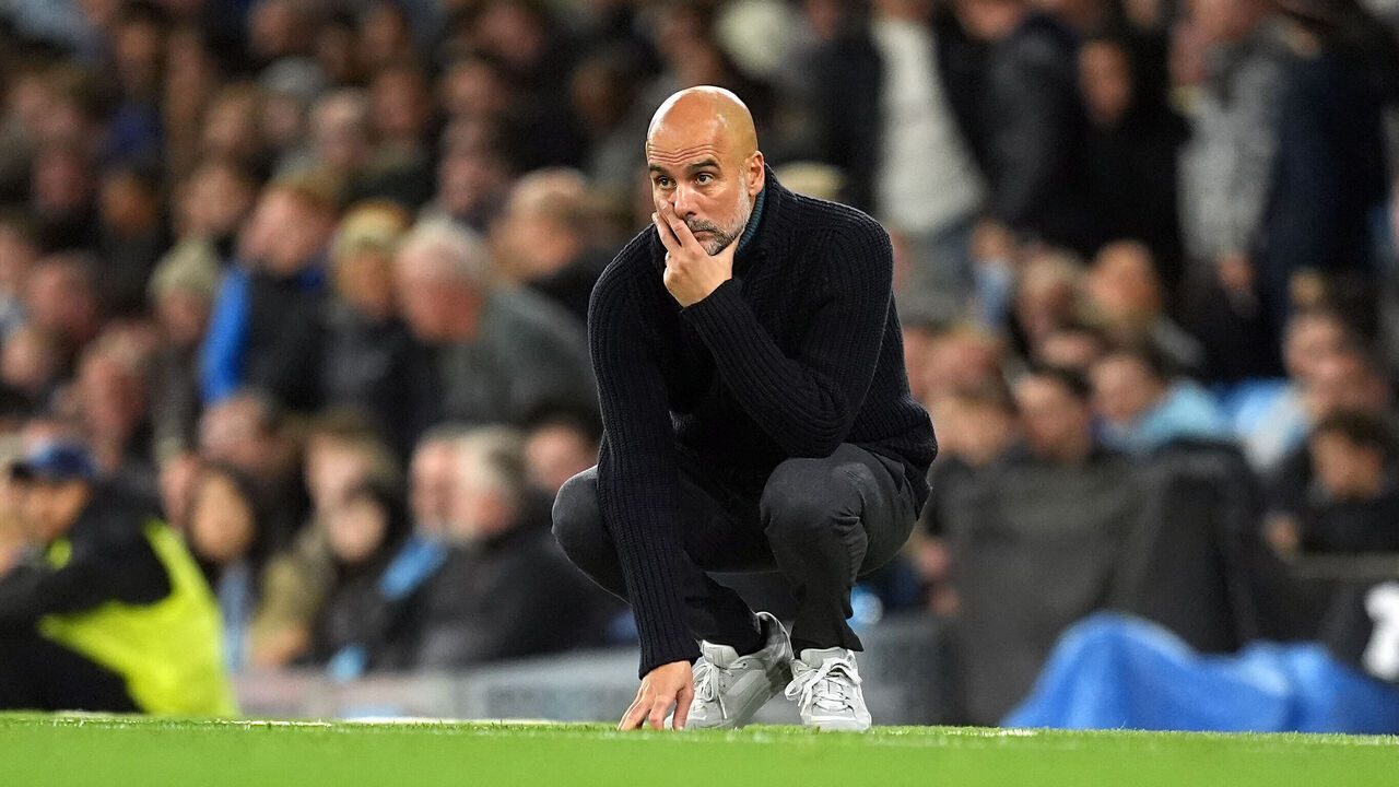 Manchester City manager Pep Guardiola during the Carabao Cup third round match at the Etihad Stadium, Manchester. Picture date: Tuesday September 24, 2024.
