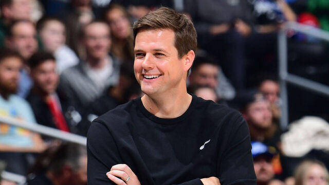 LOS ANGELES, CA - APRIL 12: Head Coach Will Hardy of the Utah Jazz smiles during the game against the LA Clippers on April 12, 2024 at Crypto.Com Arena in Los Angeles, California. NOTE TO USER: User expressly acknowledges and agrees that, by downloading and/or using this Photograph, user is consenting to the terms and conditions of the Getty Images License Agreement. Mandatory Copyright Notice: Copyright 2024 NBAE