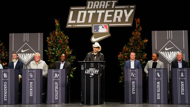 NASHVILLE, TN - DECEMBER 05: Brad Paisley looks on while presenting the order of the 2024 MLB Draft during the 2024 MLB Draft Lottery presented by Nike at the 2023 MLB Winter Meetings at Gaylord Opryland Resort & Convention Center on Tuesday, December 5, 2023 in Nashville, Tennessee.