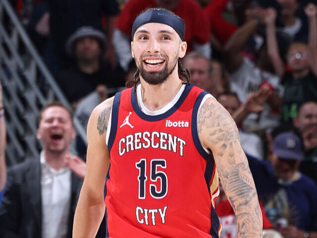 NEW ORLEANS, LA - APRIL 19: Jose Alvarado #15 of the New Orleans Pelicans looks on during the game against the Sacramento Kings during the 2024 Play-In Tournament on April 19, 2024 at the Smoothie King Center in New Orleans, Louisiana. Mandatory Copyright Notice: Copyright 2024 NBAE