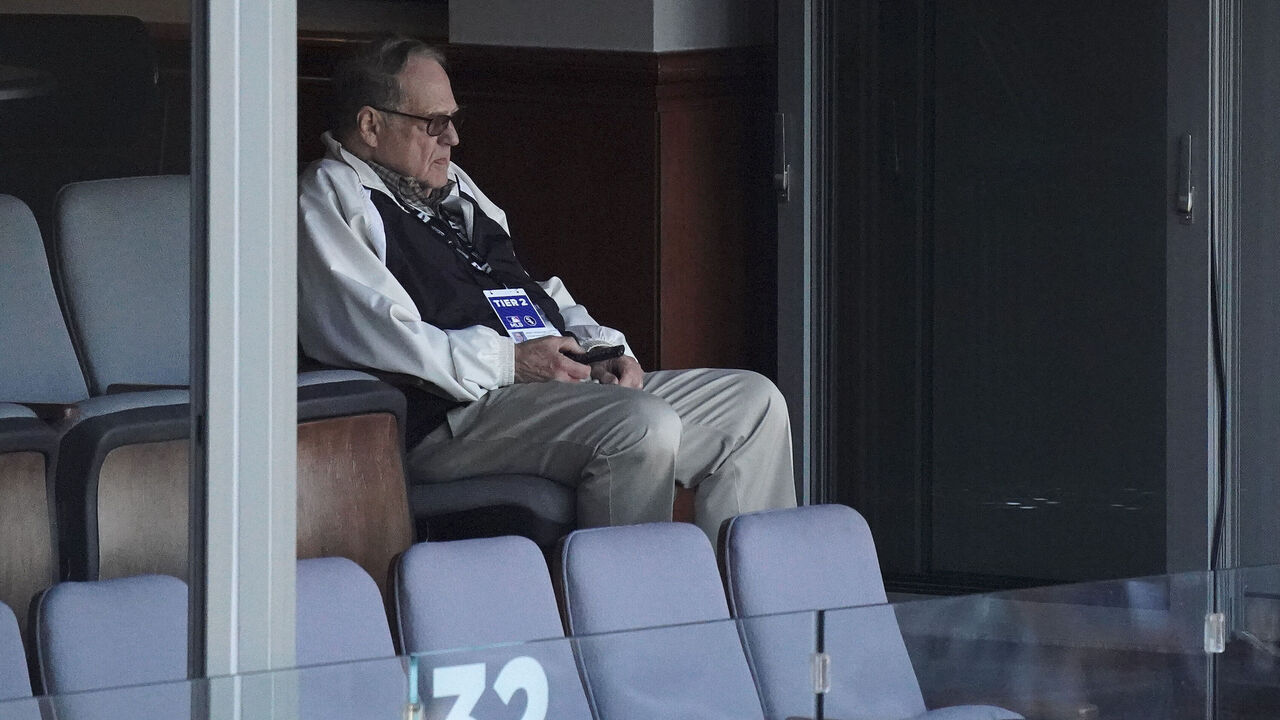 CHICAGO, ILLINOIS - MAY 01: Chairman Jerry Reinsdorf of the Chicago White Sox watches his team play against the Cleveland Indians at Guaranteed Rate Field on May 01, 2021 in Chicago, Illinois.