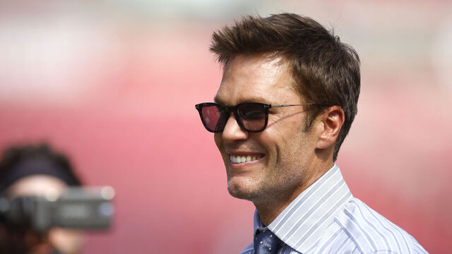 TAMPA, FLORIDA - SEPTEMBER 29: Former NFL player Tom Brady is seen on the field prior to a game between the Philadelphia Eagles and Tampa Bay Buccaneers at Raymond James Stadium on September 29, 2024 in Tampa, Florida.