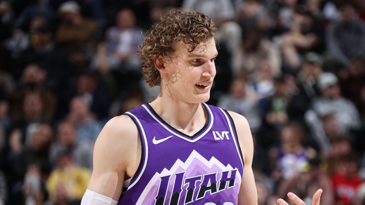 SALT LAKE CITY, UT - MARCH 18: Lauri Markkanen #23 of the Utah Jazz looks on during the game against the Minnesota Timberwolves on March 18, 2024 at Delta Center in Salt Lake City, Utah. Mandatory Copyright Notice: Copyright 2024 NBAE