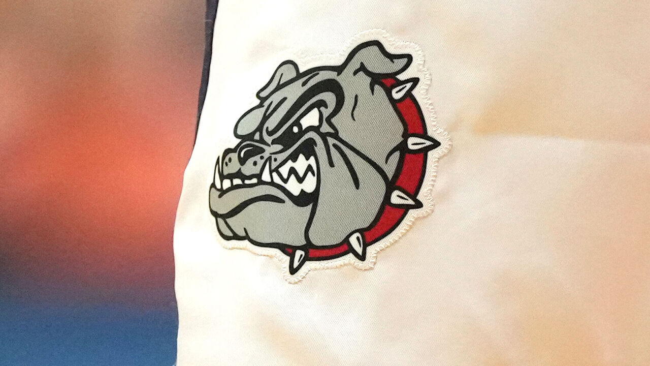 HONOLULU, HI - NOVEMBER 21: The Gonzaga Bulldogs logo on a pair of shorts during a college basketball game against the Syracuse Orange on day two of the Allstate Maui Invitational at the SimpliFi Arena at Stan Sheriff Center on November 21, 2023 in Honolulu, Hawaii.
