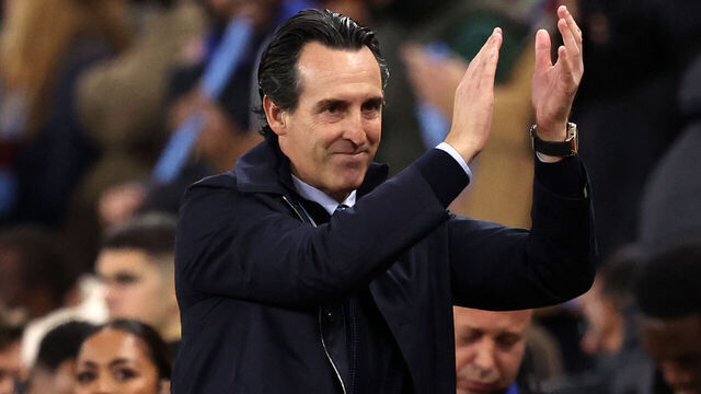 BIRMINGHAM, ENGLAND - OCTOBER 2: Unai Emery Manager of Aston Villa after the UEFA Champions League 2024/25 League Phase MD2 match between Aston Villa and Bayern Munich at Villa Park on October 2, 2024 in Birmingham, England.