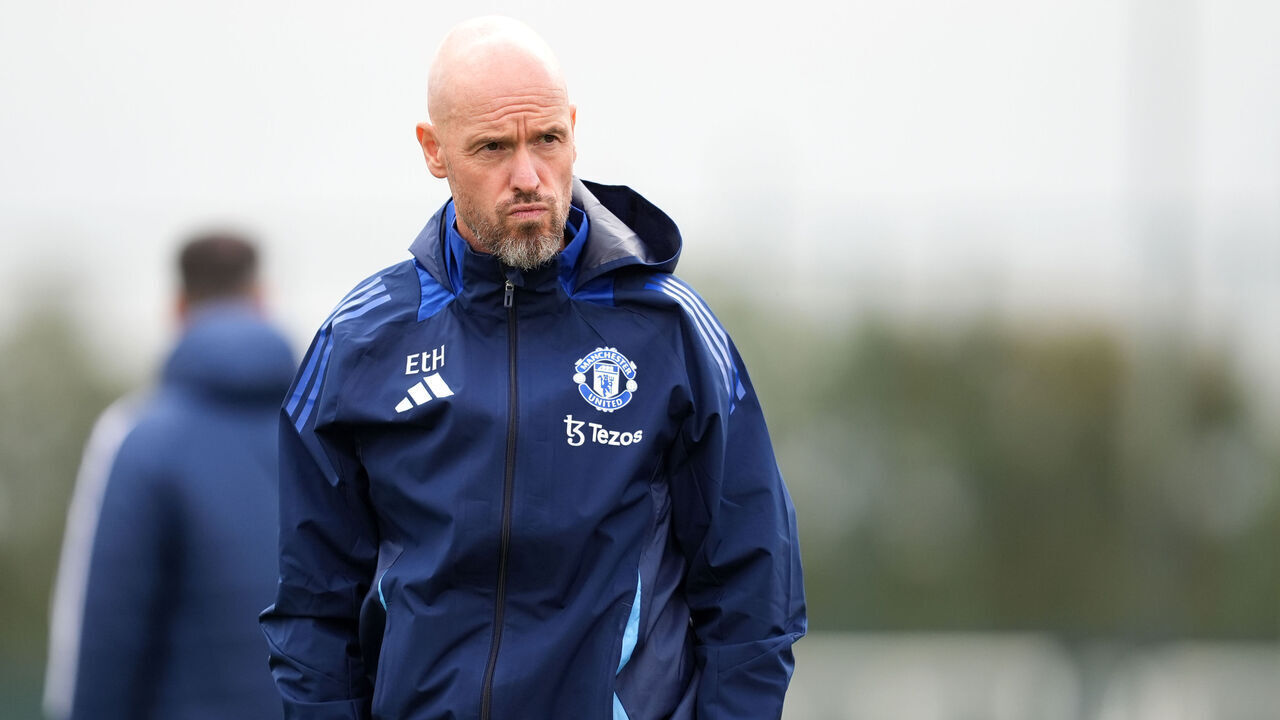 Manchester United manager Erik ten Hag during a training session at Carrington Training Ground, Manchester. Picture date: Wednesday October 2, 2024.
