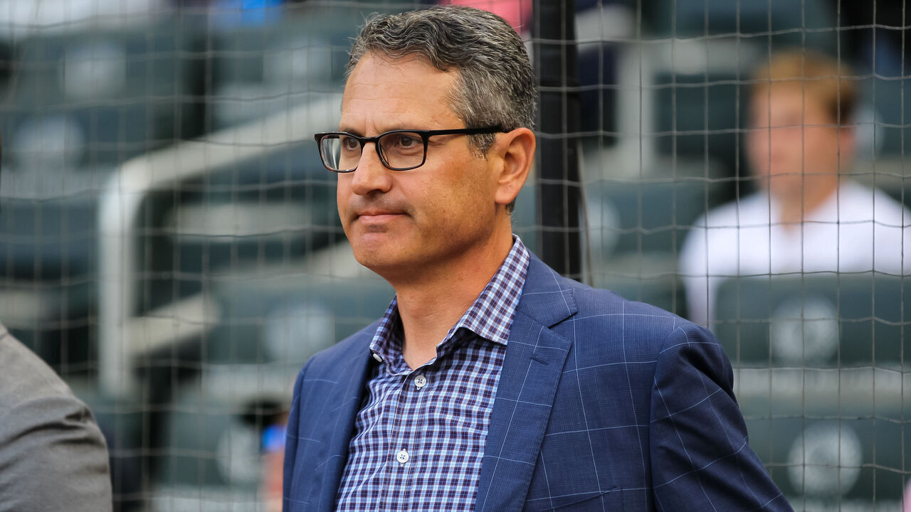 MINNEAPOLIS, MN - JUNE 21: Minnesota Twins senior vice president and general manager Thad Levine looks on before the start of the game between the Cincinnati Reds and Minnesota Twins at Target Field on June 21, 2021 in Minneapolis, Minnesota. The Twins defeated the Reds 7-5 in twelve innings.