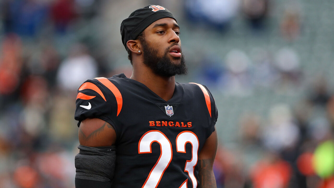 CINCINNATI, OH - DECEMBER 10: Cincinnati Bengals safety Dax Hill (23) before the game against the Indianapolis Colts and the Cincinnati Bengals on December 10, 2023, at Paycor Stadium in Cincinnati, OH.