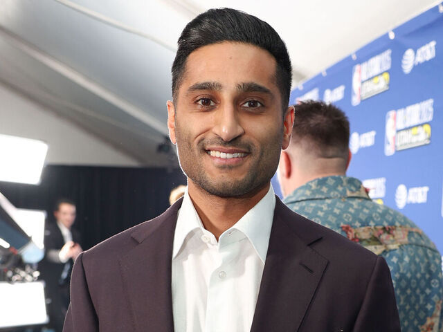 SALT LAKE CITY, UT - FEBRUARY 19: Shams Charania poses for a photo before the game during the NBA All-Star Game as part of 2023 NBA All Star Weekend on Sunday, February 19, 2023 at the Vivint Arena in Salt Lake City, Utah. NOTE TO USER: User expressly acknowledges and agrees that, by downloading and/or using this Photograph, user is consenting to the terms and conditions of the Getty Images License Agreement. Mandatory Copyright Notice: Copyright 2023 NBAE
