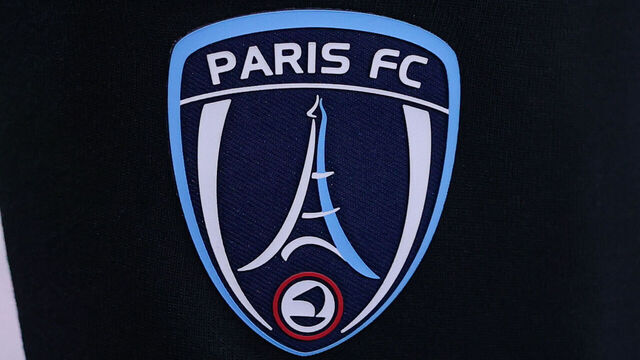 MANCHESTER, ENGLAND - SEPTEMBER 26: The club crest of Paris FC is seen during the UEFA Women's Champions League 2024/25 Second Round Second Leg match between Manchester City and Paris FC at Joie Stadium on September 26, 2024 in Manchester, England.