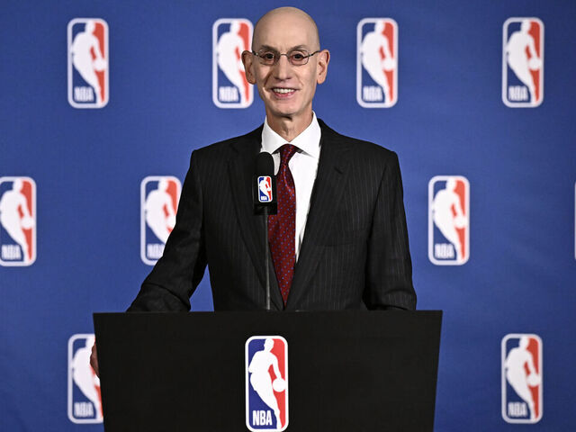 NEW YORK - SEPTEMBER 10: NBA Commissioner Adam Silver addresses the media during a press conference after the Board of Governors Meeting on September 10, 2024 at the St. Regis Hotel in New York City. NOTE TO USER: User expressly acknowledges and agrees that, by downloading and/or using this photograph, user is consenting to the terms and conditions of the Getty Images License Agreement. Mandatory Copyright Notice: Copyright 2024 NBAE