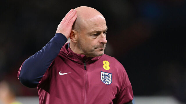 LONDON, ENGLAND - OCTOBER 10: Lee Carsley, interim England manager looks on after the UEFA Nations League 2024/25 League B Group B2 match between England and Greece at Wembley Stadium on October 10, 2024 in London, England.