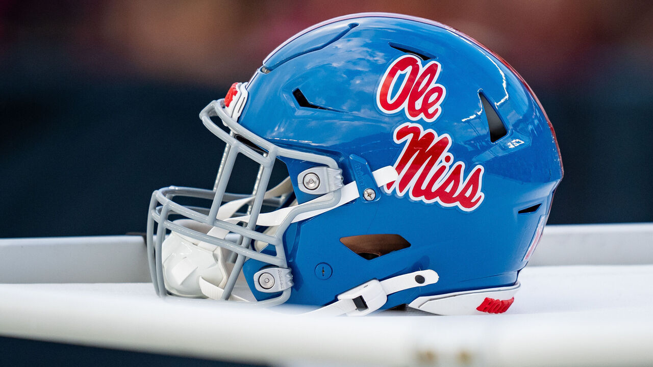 COLUMBIA, SOUTH CAROLINA - OCTOBER 05: A Mississippi Rebels helmet is seen during their game against the South Carolina Gamecocks at Williams-Brice Stadium on October 05, 2024 in Columbia, South Carolina.