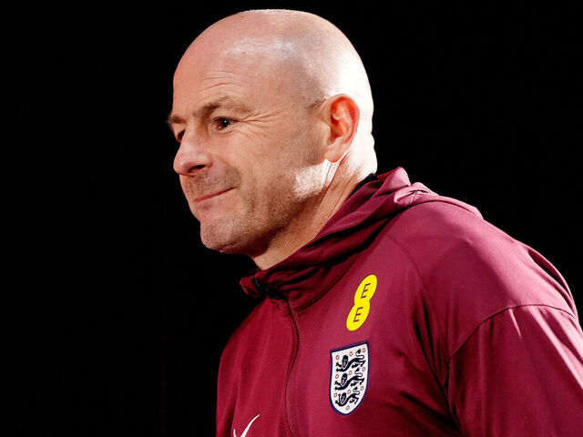 England interim manager Lee Carsley during a press conference at the Crown Plaza Hotel, Helsinki, Finland. Picture date: Saturday October 12, 2024.