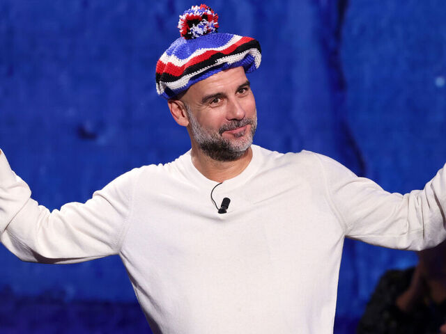 MILAN, ITALY - OCTOBER 13: Pep Guardiola attends the "Che Tempo Che Fa" TV show at Nove Studios on October 13, 2024 in Milan, Italy.