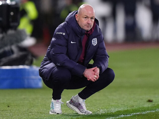 England interim manager Lee Carsley on the touchline during the UEFA Nations League Group B2 match at the Helsinki Olympic Stadium in Finland. Picture date: Sunday October 13, 2024.