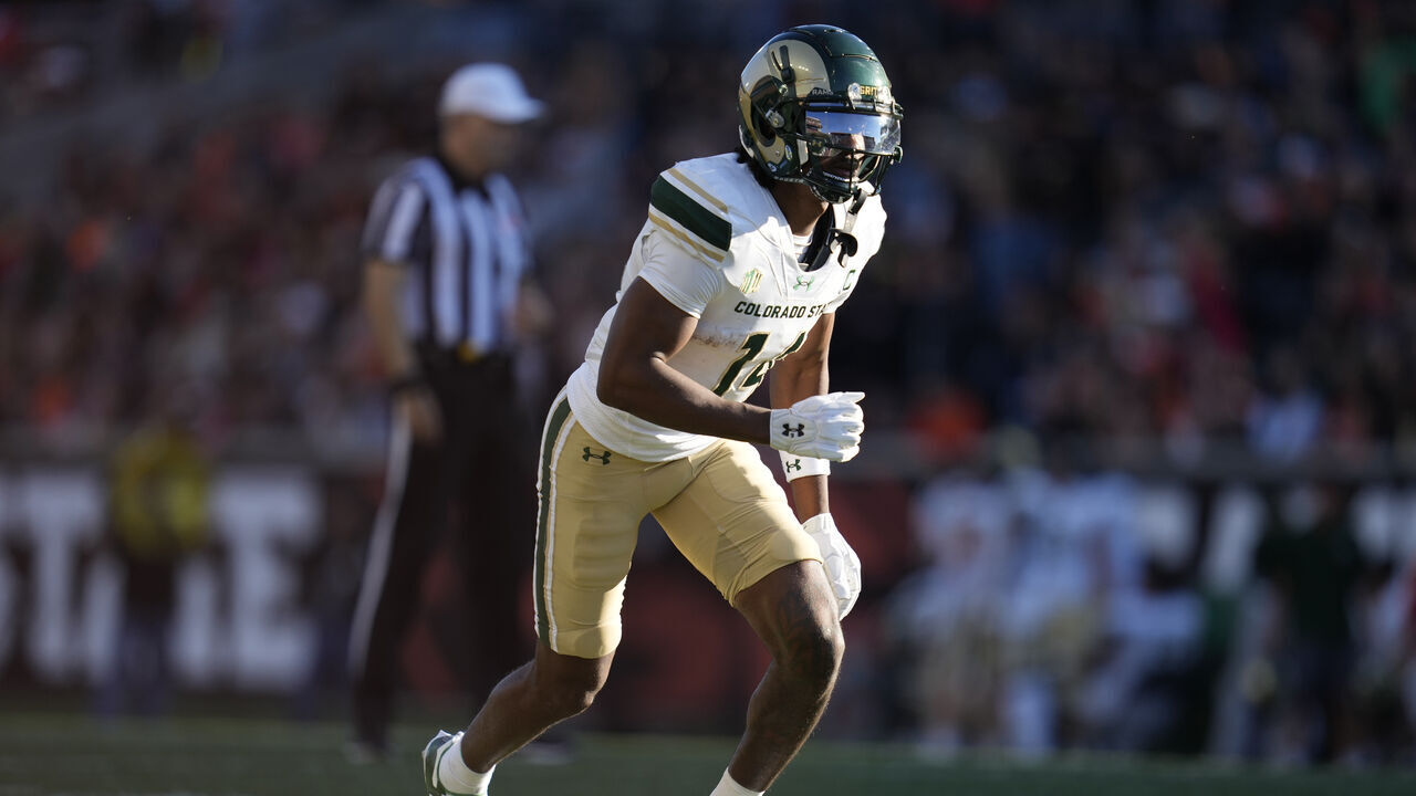 CORVALLIS, OREGON - OCTOBER 05: Tory Horton #14 of the Colorado State Rams runs a route during the first half against the Oregon State Beavers at Reser Stadium on October 05, 2024 in Corvallis, Oregon.
