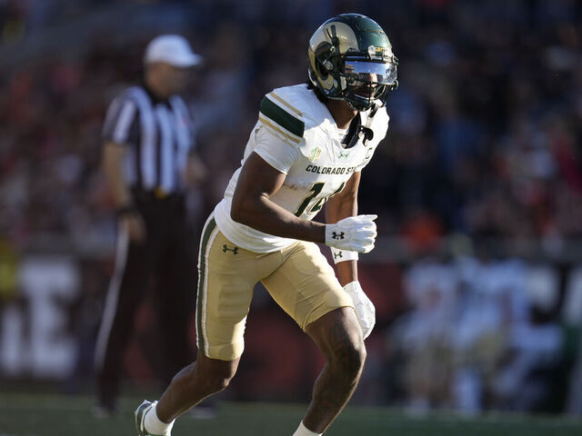 CORVALLIS, OREGON - OCTOBER 05: Tory Horton #14 of the Colorado State Rams runs a route during the first half against the Oregon State Beavers at Reser Stadium on October 05, 2024 in Corvallis, Oregon.