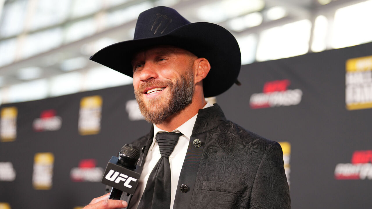 LAS VEGAS, NEVADA - JULY 06: Donald 'Cowboy' Cerrone arrives on the red carpet prior to he UFC Hall of Fame Induction Ceremony at T-Mobile Arena on July 06, 2023 in Las Vegas, Nevada.