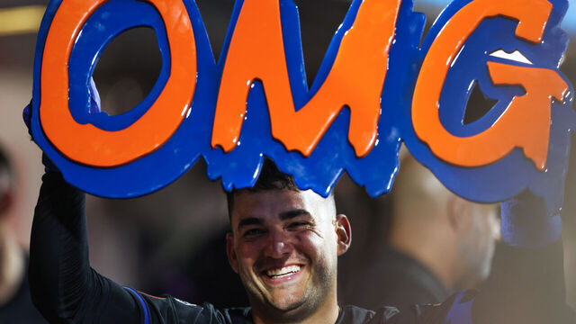 NEW YORK, NEW YORK - JULY 12: Jose Iglesias #11 of the New York Mets reacts with an OMG sign against the Colorado Rockies at Citi Field on July 12, 2024 in the Queens borough of New York City.