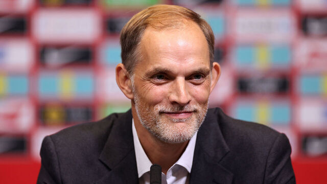 LONDON, ENGLAND - OCTOBER 16: Thomas Tuchel, Manager of England, speaks to the media during a press conference as he is announced as the new England manager at Wembley Stadium on October 16, 2024 in London, England.