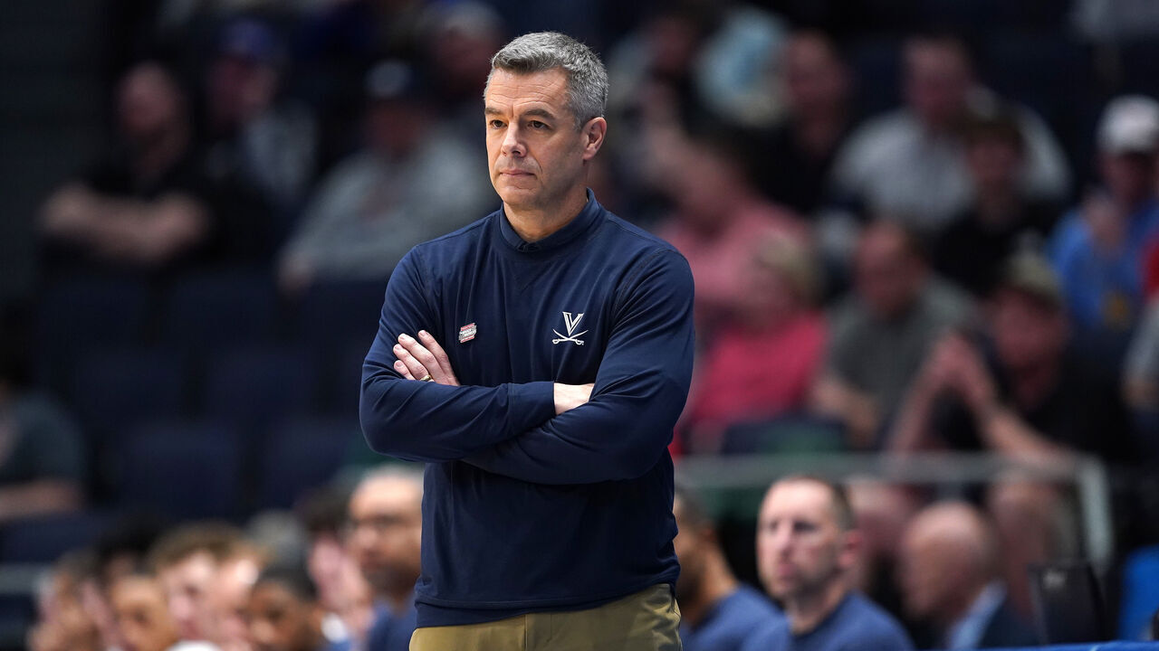 DAYTON, OHIO - MARCH 19: Head coach Tony Bennett of the Virginia Cavaliers looks on during the second half against the Colorado State Rams in the First Four game during the NCAA Men's Basketball Tournament at University of Dayton Arena on March 19, 2024 in Dayton, Ohio.