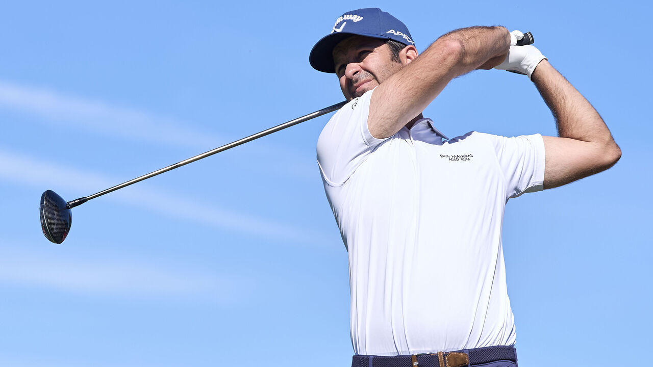 Jorge Campillo of Spain tees off on the 6th hole during the Estrella Damm N.A. Andalucia Masters 2024 at Real Club de Golf Sotogrande in San Roque, Spain, on October 18, 2024.