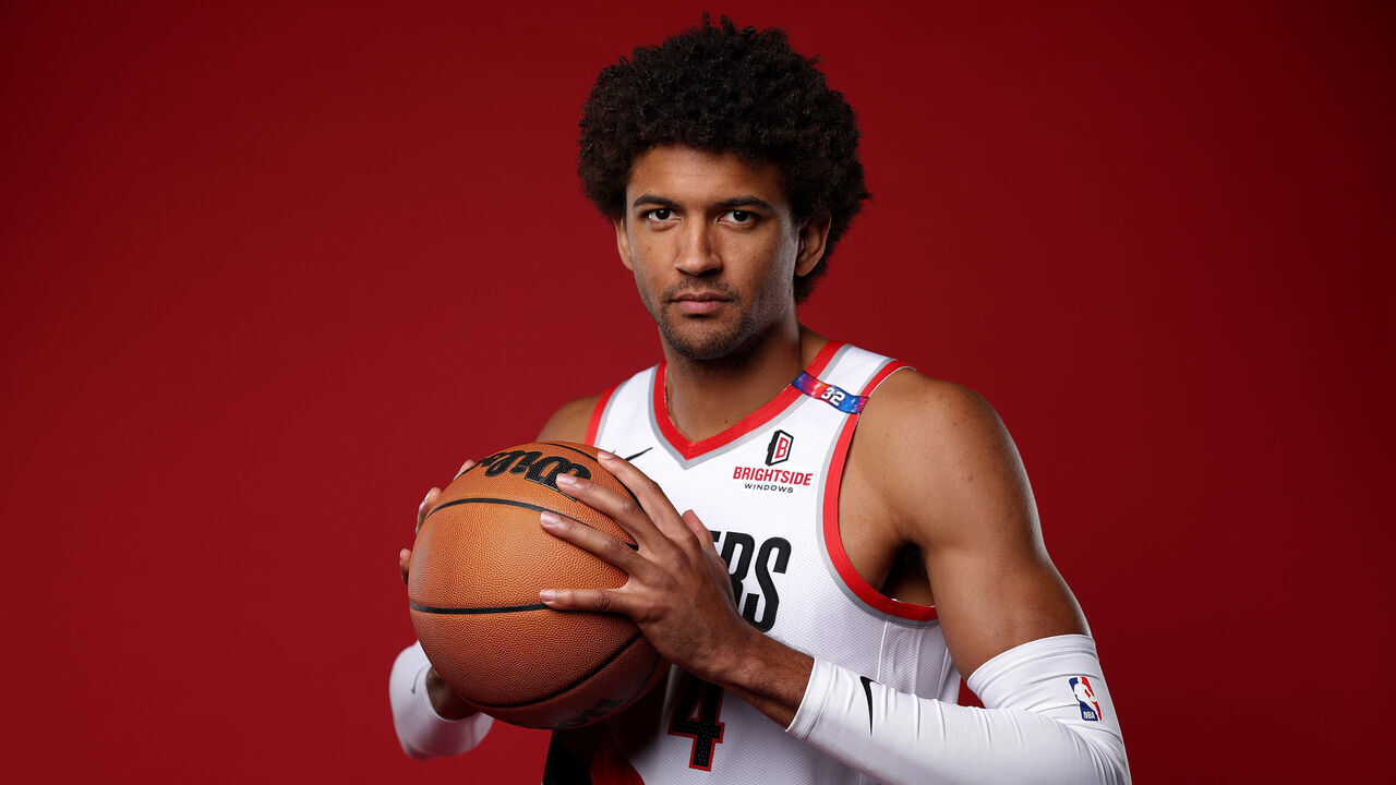 PORTLAND, OREGON - SEPTEMBER 30: Matisse Thybulle #4 of the Portland Trail Blazers poses for a portrait during Blazers Media Day at Veterans Memorial Coliseum on September 30, 2024 in Portland, Oregon. NOTE TO USER: User expressly acknowledges and agrees that, by downloading and/or using this photograph, user is consenting to the terms and conditions of the Getty Images License Agreement.
