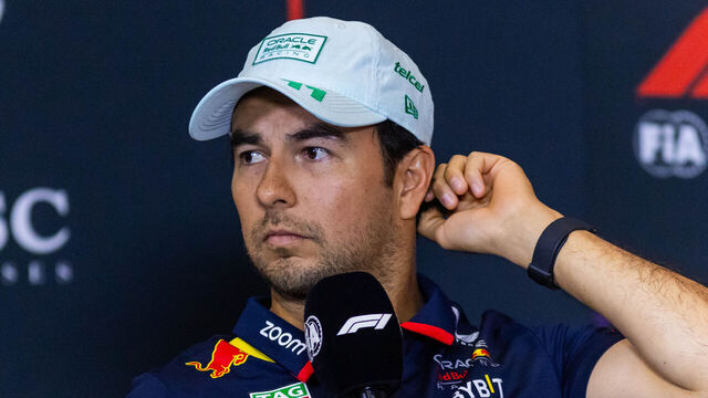 MEXICO CITY, MEXICO - OCTOBER 24: Sergio Perez of Oracle Red Bull Racing attends a Press Conference ahead of the F1 Grand Prix of Mexico, at Autodromo Hermanos Rodriguez, Mexico on October 24, 2024.