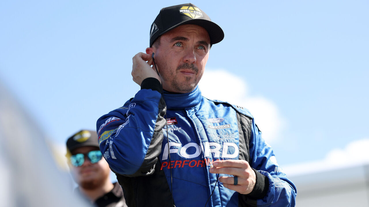 HOMESTEAD, FLORIDA - OCTOBER 25: Frankie Muniz, driver of the #22 More Core Ford, prepares to practice for the NASCAR Craftsman Truck Series Baptist Health 200 at Homestead-Miami Speedway on October 25, 2024 in Homestead, Florida.