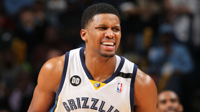 MEMPHIS, TN - JANUARY 11: Rudy Gay #22 of the Memphis Grizzlies reacts during the game against the San Antonio Spurs on January 11, 2013 at FedExForum in Memphis, Tennessee. Mandatory Copyright Notice: Copyright 2013 NBAE