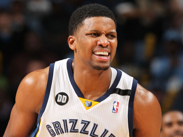 MEMPHIS, TN - JANUARY 11: Rudy Gay #22 of the Memphis Grizzlies reacts during the game against the San Antonio Spurs on January 11, 2013 at FedExForum in Memphis, Tennessee. Mandatory Copyright Notice: Copyright 2013 NBAE