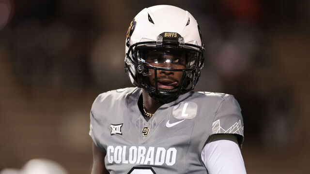 BOULDER, COLORADO - OCTOBER 26: Shedeur Sanders #2 of the Colorado Buffaloes warms up prior to the game against the Cincinnati Bearcats at Folsom Field on October 26, 2024 in Boulder, Colorado.