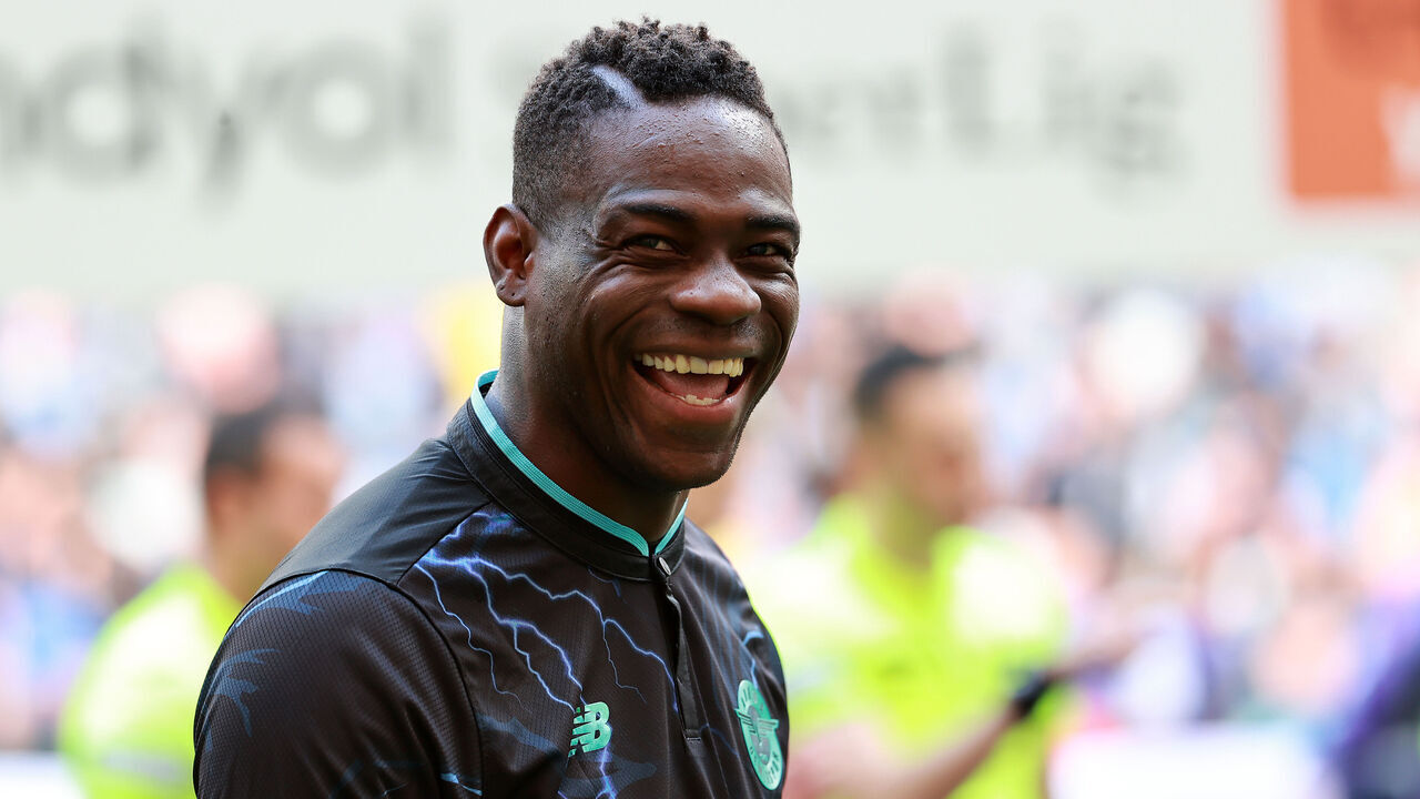 ADANA, TURKIYE - MARCH 4: Balotelli (9) of Yukatel Adana Demirspor is seen during the Turkish Super Lig week 28 football match between VavaCars Fatih Karagumruk and Yukatel Adana Demirspor at Yeni Adana Stadium in Adana, Turkiye on March 4, 2024.