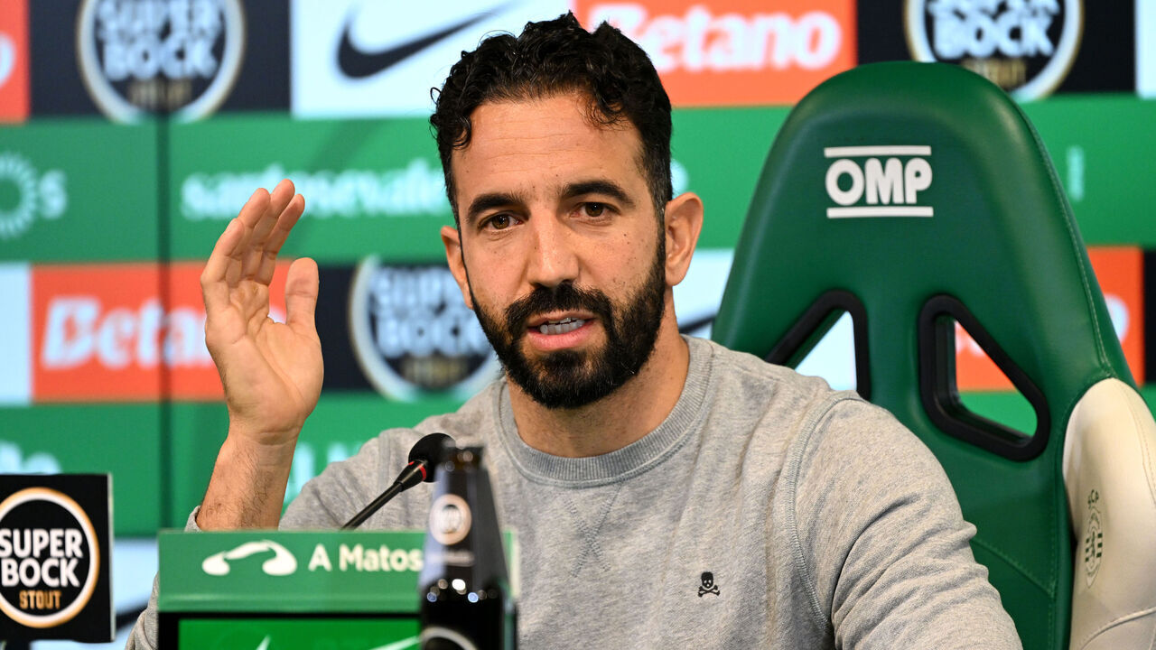 Sporting CP manager Ruben Amorim during a post-match press conference following the Liga Portugal Betclic match at Jose Alvalade Stadium, Lisbon. Ruben Amorim has been confirmed as Manchester United's new head coach and will take charge of the Premier League club on November 11. Picture date: Friday November 1, 2024.