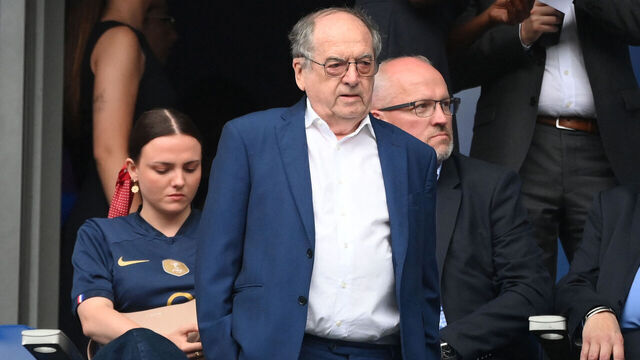 Former French Football Federation (FFF) president Noel Le Graet looks on during the UEFA Euro 2024 group B qualification football match between France and Greece at the Stade de France in Saint-Denis, in the northern outskirts of Paris, on June 19, 2023.