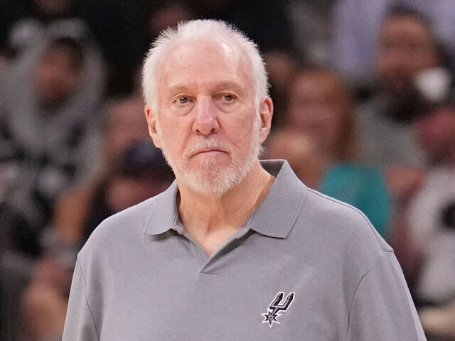 SAN ANTONIO, TX - OCTOBER 28: Head Coach Gregg Popovich of the San Antonio Spurs looks on during the game against the Houston Rockets on October 28, 2024 at the Frost Bank Center in San Antonio, Texas. Mandatory Copyright Notice: Copyright 2024 NBAE (Photos by Jesse D. Garrabrant/NBAE via Getty Images)