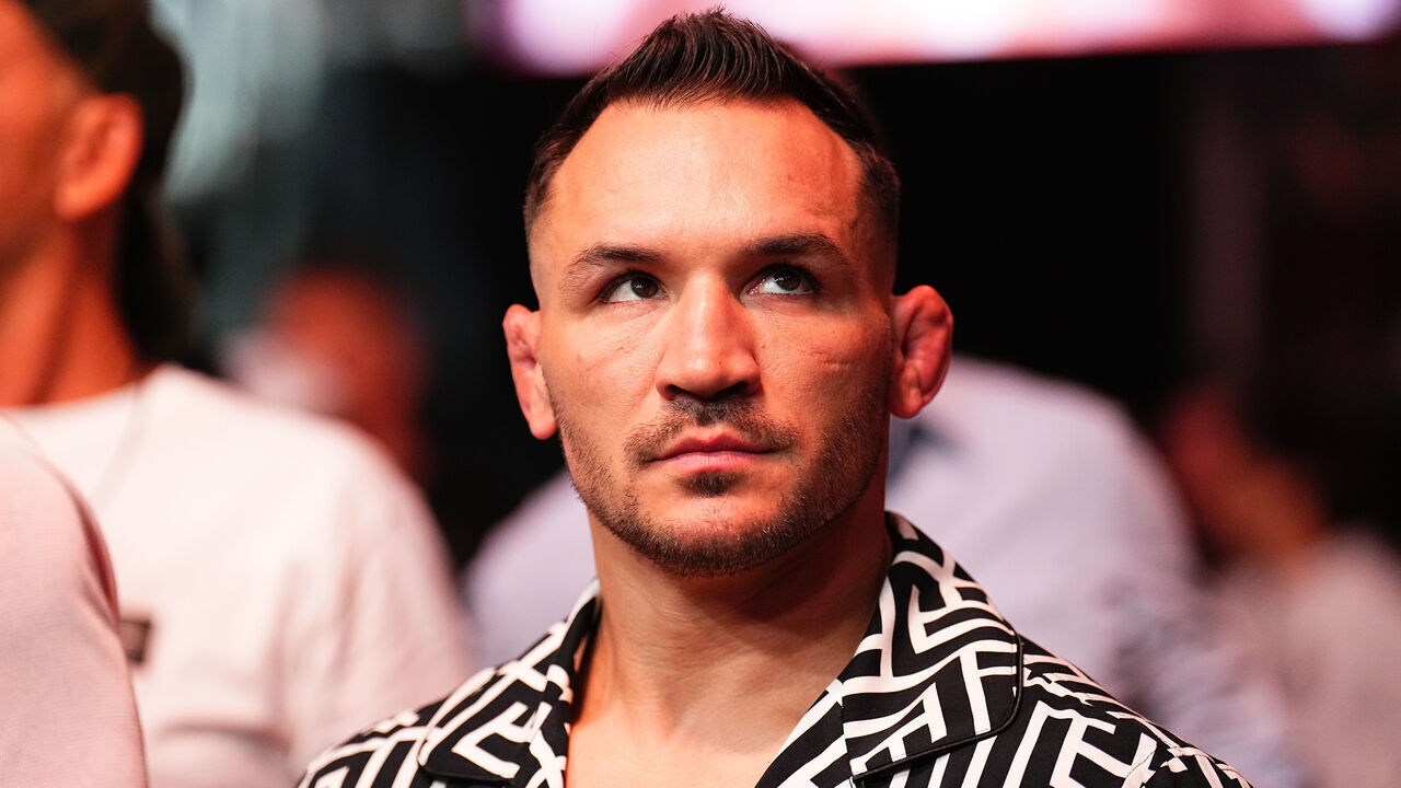 MIAMI, FLORIDA - MARCH 09: Michael Chandler is seen in attendance during the UFC 299 event at Kaseya Center on March 09, 2024 in Miami, Florida.
