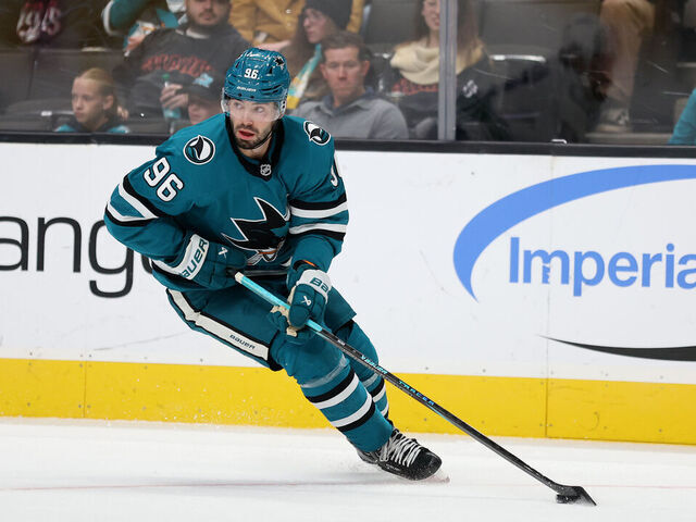 SAN JOSE, CALIFORNIA - NOVEMBER 02: Jake Walman #96 of the San Jose Sharks in action against the Vancouver Canucks at SAP Center on November 02, 2024 in San Jose, California.