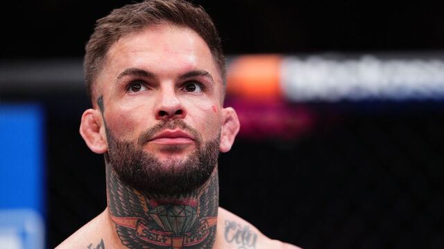 LAS VEGAS, NEVADA - APRIL 13: Cody Garbrandt reacts to the decision in a bantamweight fight during the UFC 300 event at T-Mobile Arena on April 13, 2024 in Las Vegas, Nevada.