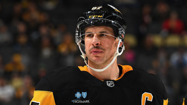 PITTSBURGH, PA - OCTOBER 31: Sidney Crosby #87 of the Pittsburgh Penguins skates during the game against the Anaheim Ducks at PPG PAINTS Arena on October 31, 2024 in Pittsburgh, Pennsylvania.
