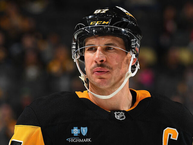 PITTSBURGH, PA - OCTOBER 31: Sidney Crosby #87 of the Pittsburgh Penguins skates during the game against the Anaheim Ducks at PPG PAINTS Arena on October 31, 2024 in Pittsburgh, Pennsylvania.