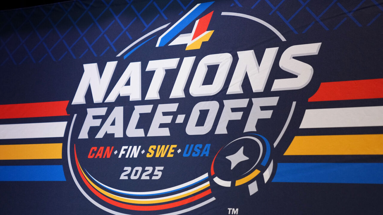 LAS VEGAS, NEVADA - JUNE 28: A general view of signage at the 4 Nations Face-Off Roster media availability at Encore Las Vegas on June 28, 2024 in Las Vegas, Nevada.